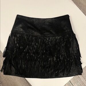 Highline collective faux suede leather fringe skirt XS